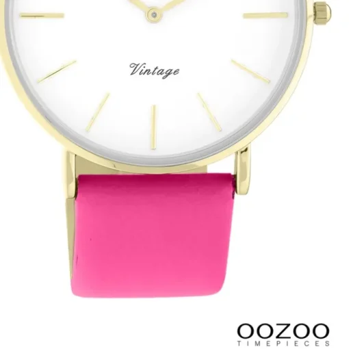Oozoo Damen Armbanduhr Vintage Series C20309 Analog Leder pink UOC20309