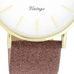 Oozoo Damen Armbanduhr Vintage C20149 Analog Leder braunrot UOC20149