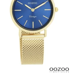 Oozoo Damen Armbanduhr Vintage Series Analog Metall Mesh gold UOC20293