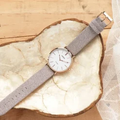 Oozoo Damen Armbanduhr Vintage C20151 Analog Leder grau UOC20151