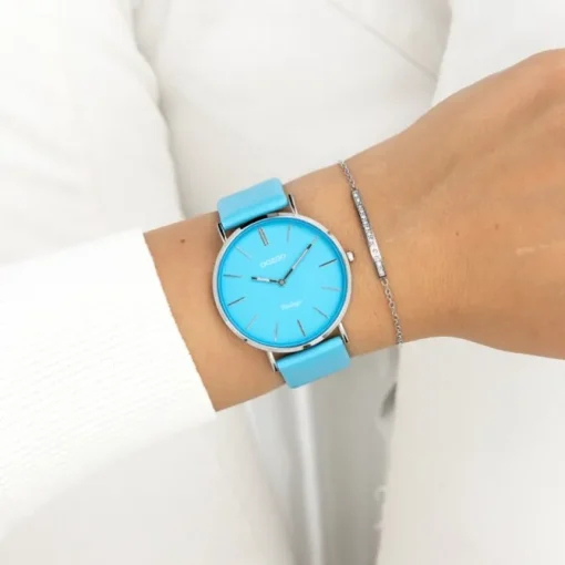 Oozoo Damen Armbanduhr Vintage Analog Leder blau UOC20322