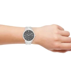 Oozoo Damen Armbanduhr Vintage Series Analog Metall silber UOC20021