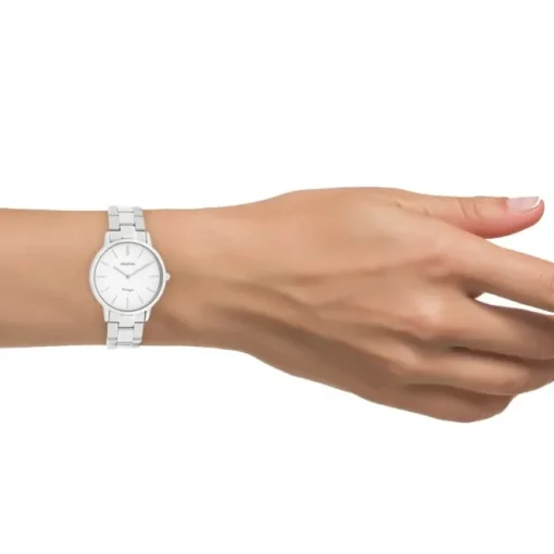 Oozoo Damen Armbanduhr Vintage Series Analog Metall silber UOC20038
