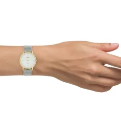 Oozoo Damen Armbanduhr Vintage Series Analog Metall silber UOC20123