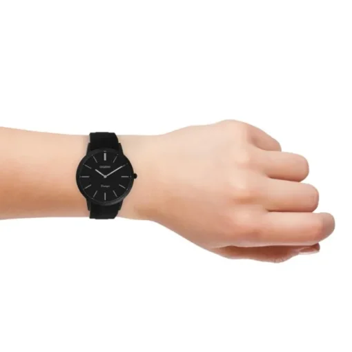Oozoo Damen Armbanduhr Vintage Series Analog Silikon schwarz UOC20173