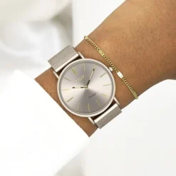 Oozoo Damen Armbanduhr Vintage Series Analog Metall braun UOC20337