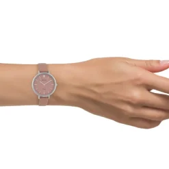 Oozoo Damen Armbanduhr Vintage Series Analog Leder rosa UOC9812A
