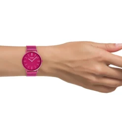 Oozoo Damen Armbanduhr Vintage Series C20275 Analog Metall Mesh pink UOC20275