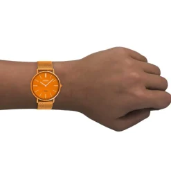 Oozoo Damen Armbanduhr Vintage Series C20274 Analog Metall Mesh orange UOC20274