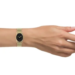 Oozoo Damen Armbanduhr Vintage Series Analog Metall Mesh gold UOC20259