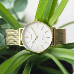 Oozoo Damen Armbanduhr Vintage Series Edelstahl gold UOC9910A