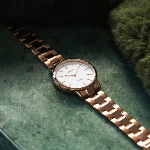 Oozoo Damen Armbanduhr Vintage Series Analog Metall rosegold UOC20036