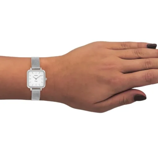 Oozoo Damen Armbanduhr Vintage Series Analog Metall Mesh silber UOC20261