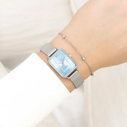 Oozoo Damen Armbanduhr Vintage Series Analog Metall silber UOC20351