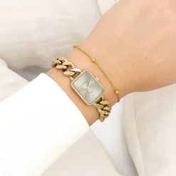 Oozoo Damen Armbanduhr Vintage Series Analog Metall gold UOC20363