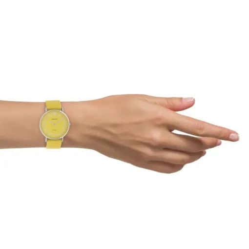 Oozoo Damen Armbanduhr Vintage C20128 Analog Leder gelb UOC20128