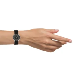 Oozoo Damen Armbanduhr Vintage C20141 Analog Edelstahl schwarz UOC20141