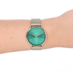 Oozoo Damen Armbanduhr Vintage Series Analog Metall Mesh gold UOC20295
