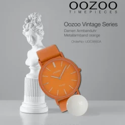 Oozoo Damen Armbanduhr Vintage Series Analog Metall orange UOC9880A
