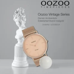 Oozoo Damen Armbanduhr Vintage Series C9920A Analog Edelstahl roségold UOC9920A