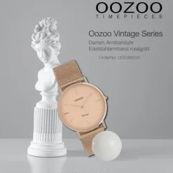 Oozoo Damen Armbanduhr Vintage Series C9922A Analog Edelstahl roségold UOC9922A