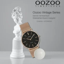 Oozoo Damen Armbanduhr Vintage Series C9926A Analog Edelstahl roségold UOC9926A