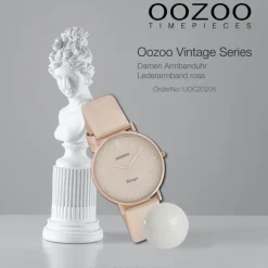 Oozoo Damen Armbanduhr Vintage Series C20205 Analog Leder rosa UOC20205