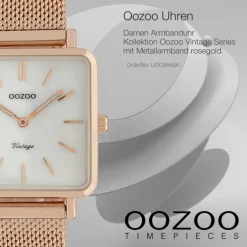 Oozoo Damen Armbanduhr Vintage Series Analog Metall rosegold UOC9846A