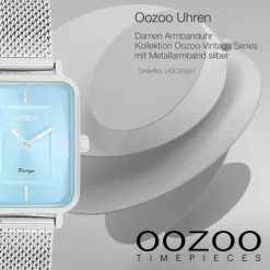 Oozoo Damen Armbanduhr Vintage Series Analog Metall silber UOC20351