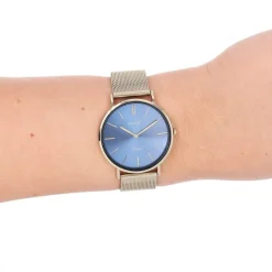 Oozoo Damen Armbanduhr Vintage Series Analog Metall Mesh gold UOC20291