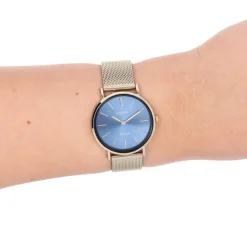 Oozoo Damen Armbanduhr Vintage Series Analog Metall Mesh gold UOC20292