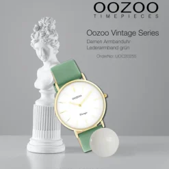 Oozoo Damen Armbanduhr Vintage Series Analog Leder grün UOC20255