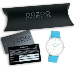 Oozoo Damen Armbanduhr Vintage Analog Leder blau UOC20310