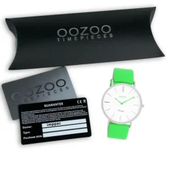 Oozoo Damen Armbanduhr Vintage Analog Leder grün UOC20311