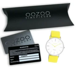 Oozoo Damen Armbanduhr Vintage Analog Leder gelb UOC20312