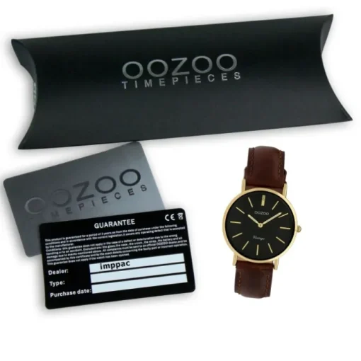 Oozoo Damen Armbanduhr Vintage Analog Leder braun UOC9838A