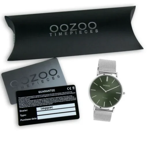 Oozoo Damen Armbanduhr Vintage Analog Metall silber UOC10871