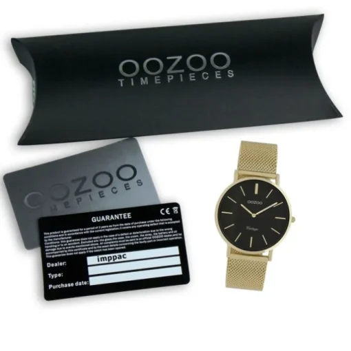 Oozoo Damen Armbanduhr Vintage Series Analog Edelstahl gold UOC9914A