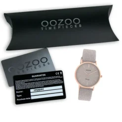 Oozoo Damen Armbanduhr Vintage Series C20202 Analog Leder grau UOC20202