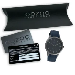 Oozoo Damen Armbanduhr Vintage Series Analog Silikon dunkelblau UOC20171