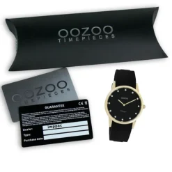 Oozoo Damen Armbanduhr Vintage Series Analog Silikon schwarz UOC20178