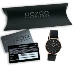 Oozoo Damen Armbanduhr Vintage Series C20209 Analog Leder schwarz UOC20209