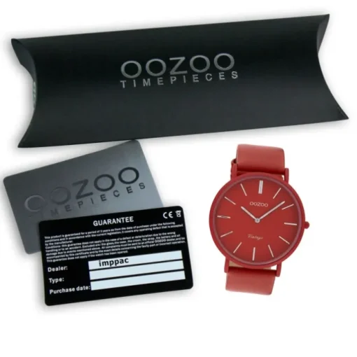 Oozoo Damen Armbanduhr Vintage Series Analog Metall rot UOC9879A