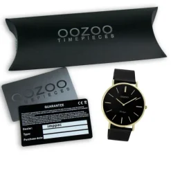 Oozoo Damen Armbanduhr Vintage Series Analog Metall schwarz UOC9893A