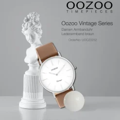 Oozoo Damen Armbanduhr Vintage Series Analog Leder braun UOC20252