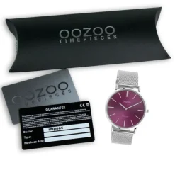 Oozoo Damen Armbanduhr Vintage Analog Metall silber UOC10870