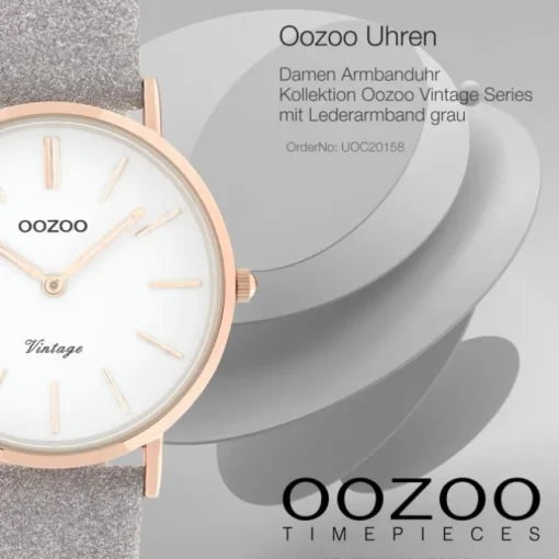 Oozoo Damen Armbanduhr Vintage C20158 Analog Leder braun UOC20158