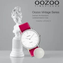 Oozoo Damen Armbanduhr Vintage C20212 Analog Leder rosa UOC20212