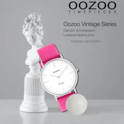 Oozoo Damen Armbanduhr Vintage Series C20304 Analog Leder pink UOC20304