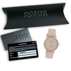 Oozoo Damen Armbanduhr Vintage Series C20206 Analog Leder pinkgrau UOC20206